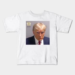 Trump Mugshot Fulton County Jail Atlanta Georgia Kids T-Shirt